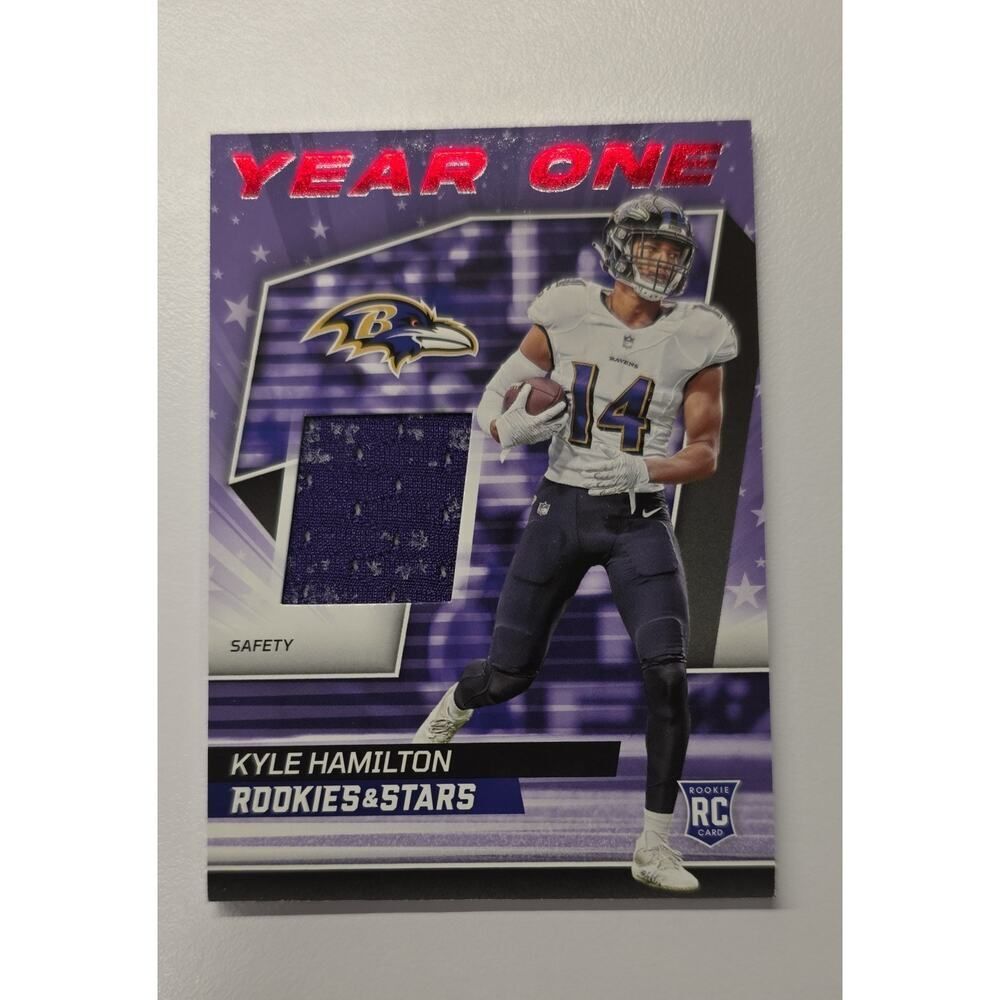 2022 Panini Rookies & Stars - Year 1 Relics Kyle Hamilton #YO-KH (MEM, RC)